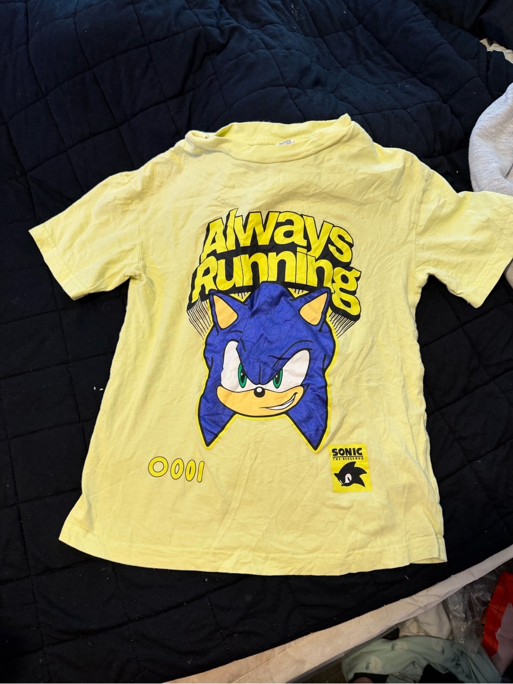 H&M Yellow Sonic 'Always Running' Graphic Tee